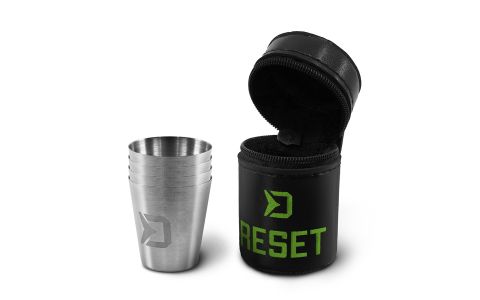 Set nerezových pohárikov Delphin RESET 4v1 4x30ml