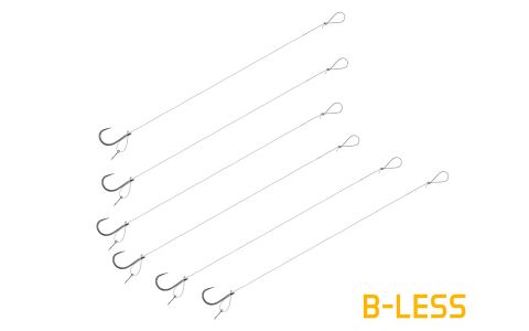 Nadväzec Delphin FLR D-rig / 6ks 8cm / 0,22mm / B-LESS #6 / Sting 7mm