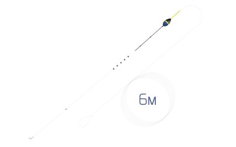 Hotový nadväzec s plavákom na rebríku Delphin FloatGO 6m/1,5g