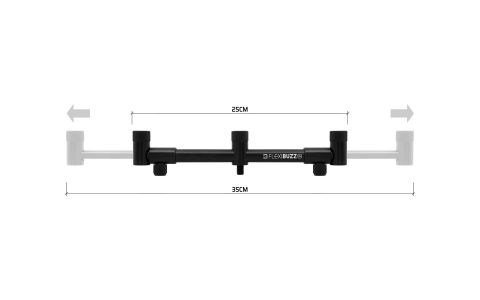 Rozťahovacia hrazda na prúty Delphin FlexiBUZZ XL XL 25-35cm