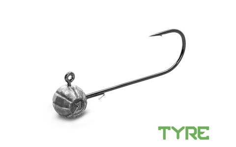 Jigová hlava s držiakom Delphin TYRE / 5ks 12g-5/0