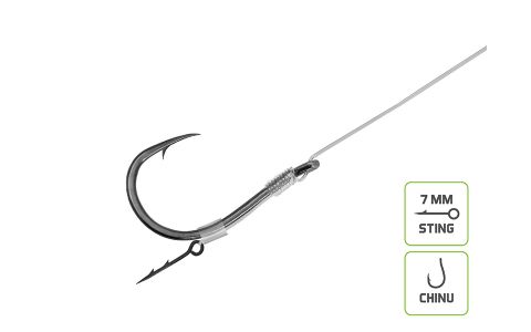 Feedrový nadväzec Delphin Fluoro Sting / 10ks 8cm/0,26mm/Chinu #6/7mm