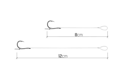 Feedrový nadväzec Delphin Fluoro Sting / 10ks 12cm/0,22mm/Chinu #8/7mm