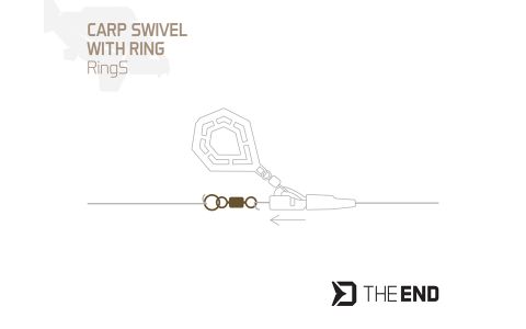 Obratlík s krúžkom Delphin TheEND RingS / 10ks #4/28 kg