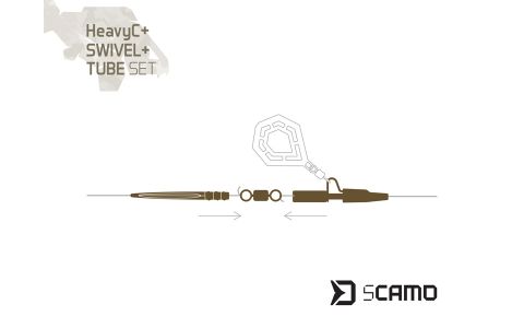 Set Delphin sCAMO HeavyC + Swivel + Tube / 5 setov #4