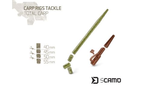 Set kaprárskych montáží Delphin sCAMO Total CARP / 10 setov 
