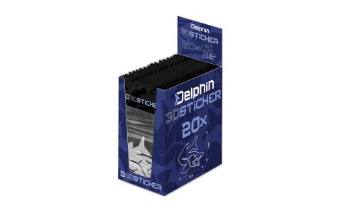 3D nálepka Delphin PIKE Chróm
