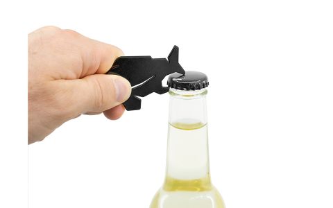 Kľúčenka s otváračom na fľaše Delphin CARPENER čierna