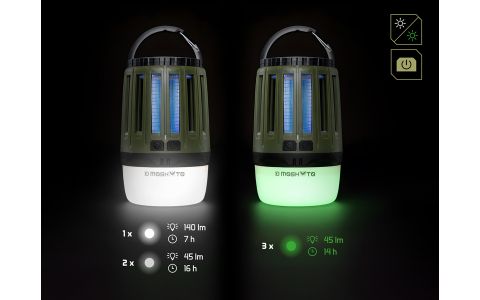 Kempingová lampa Delphin MOSKYTO 3W/140lm/2600mAh
