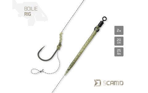 Nadväzec Delphin sCAMO Boilie rig / 2ks 20cm/25lbs/#2