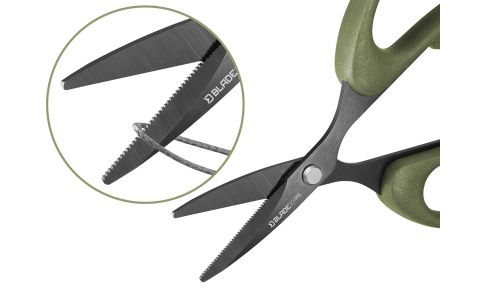 Nožnice s vrúbkami Delphin BladeX Long Titan 12 cm