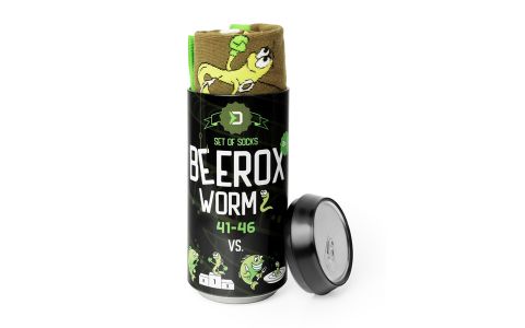 Set ponožiek v plechovke Delphin BEEROX WORM veľ. 41-46 / 2 páry